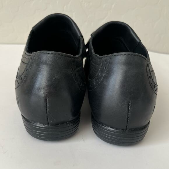 Born Derby Oxford leather loafer shoes black 11 - Picture 9 of 14